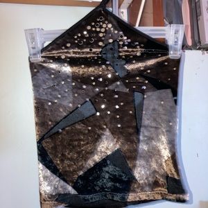 Velvet sequin halter